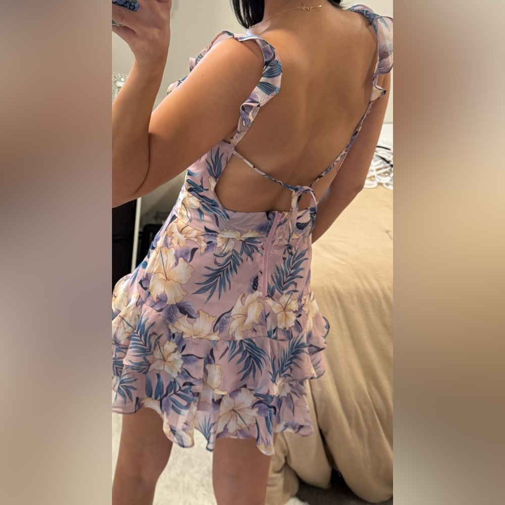 Windsor Purple Ruffle Dress